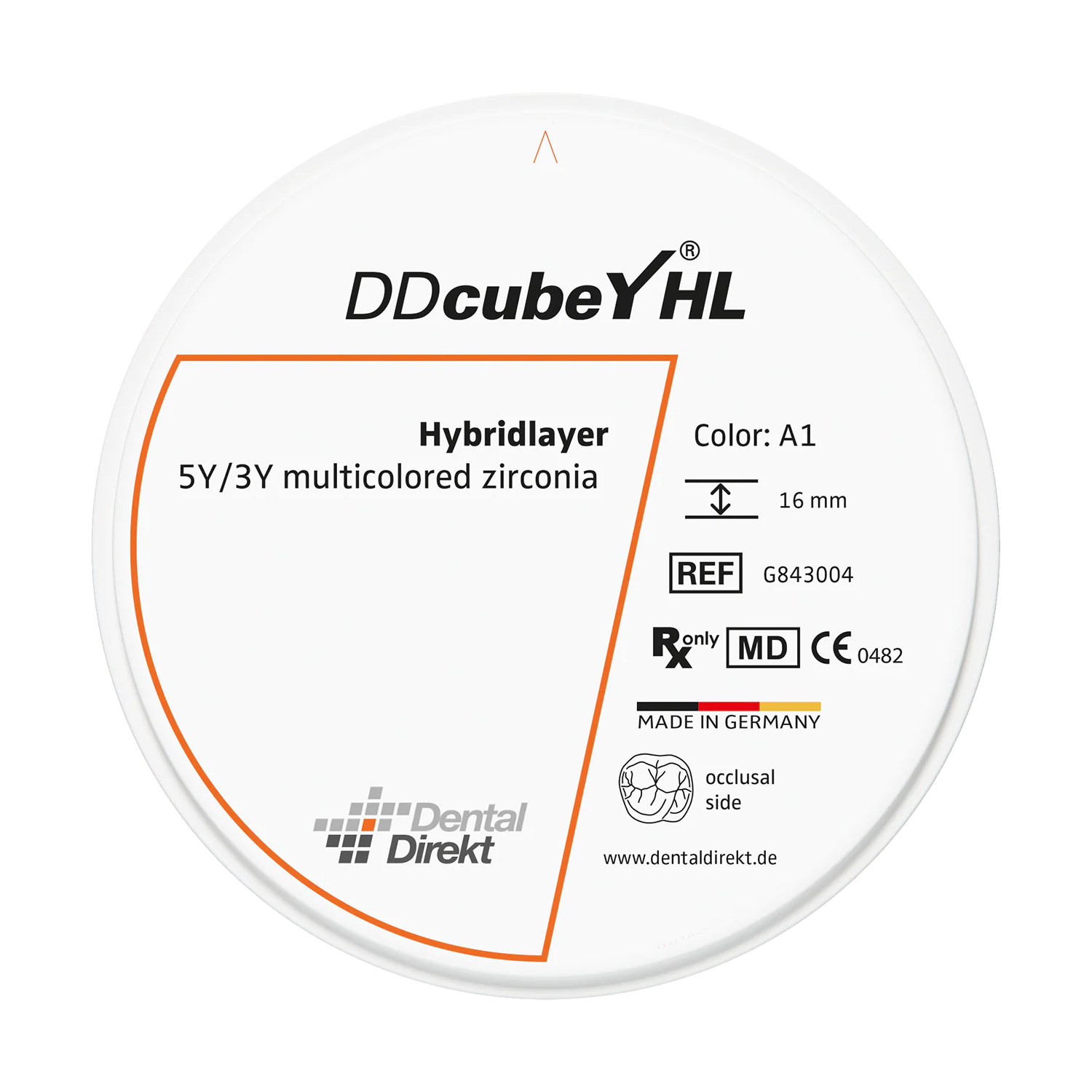 DD cubeY® HL Zirkonoxid Ø 98.5 mm, OM1