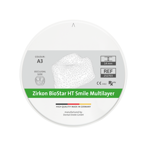Zirkon BioStar HT Smile Multilayer C2, H 14 mm