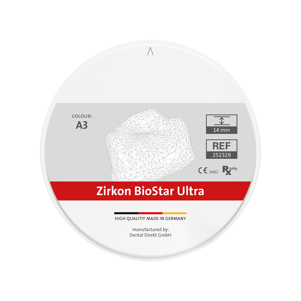 Zirkon BioStar ULTRA m. Schulter Ø 98.5 mm, H 20 mm, colour A3,5